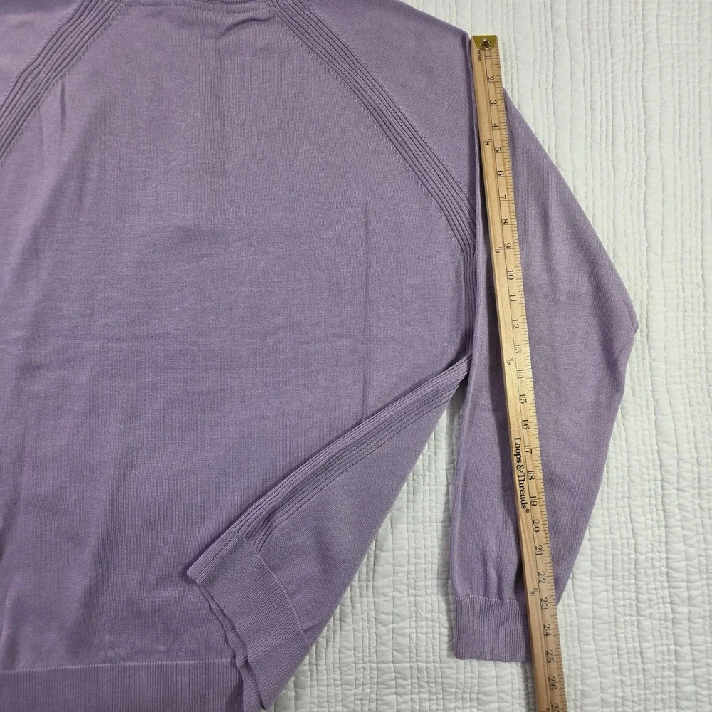 FootJoy NWT XL DriRelease Wool Half Zip Sweater Heather Lavender Golf Pullover